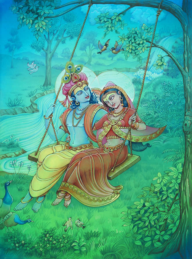 Radha Krishna - High Quality Print of Artwork by Pieter Weltevrede - Sagar World