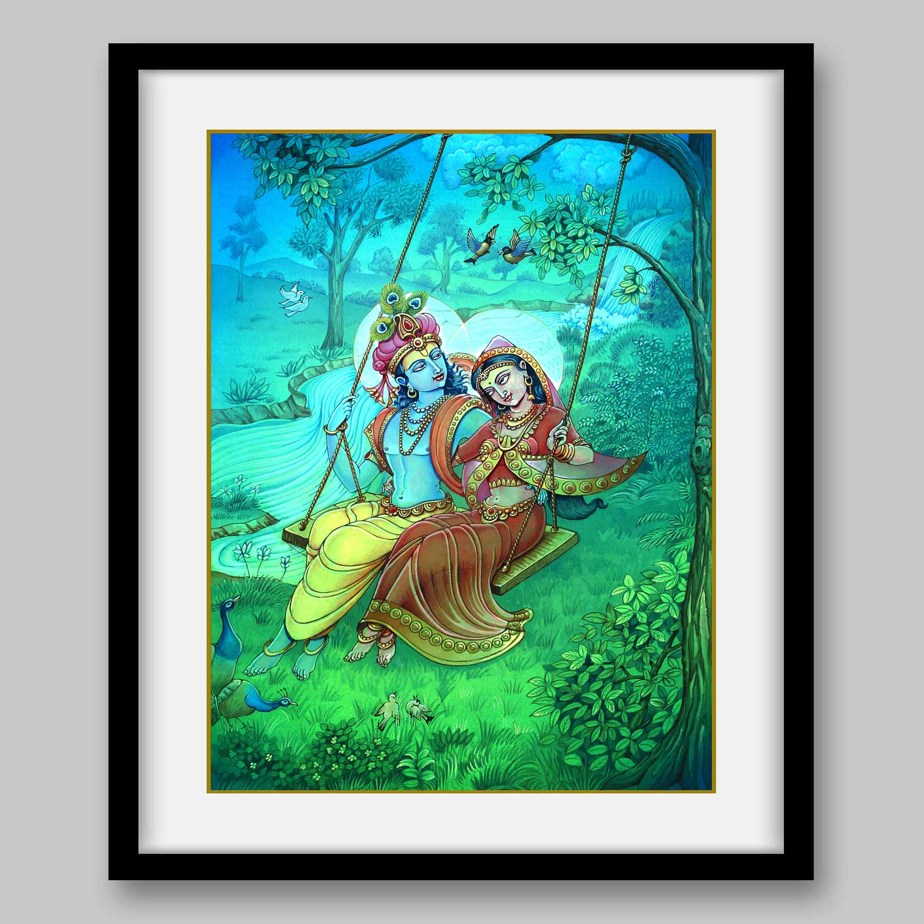 Radha Krishna - High Quality Print of Artwork by Pieter Weltevrede - Sagar World