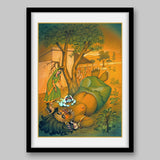 Krishna and Putna Vadh – High Quality Print of Artwork by Pieter Weltevrede - Sagar World