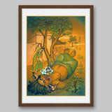 Krishna and Putna Vadh – High Quality Print of Artwork by Pieter Weltevrede - Sagar World