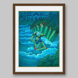Krishna and Vasudev – High Quality Print of Artwork by Pieter Weltevrede - Sagar World