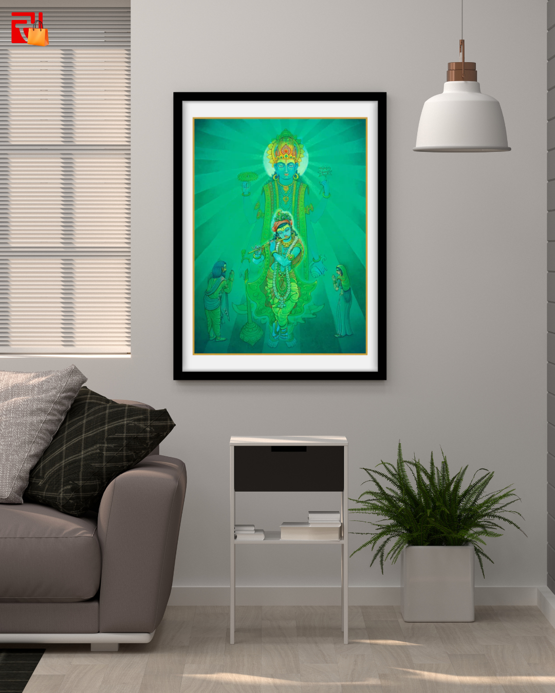 Krishna, Vasudev and Devki – High Quality Print of Artwork by Pieter Weltevrede - Sagar World
