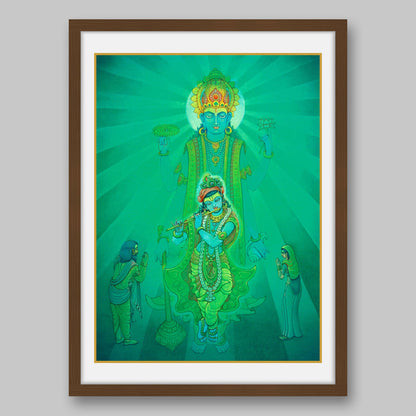 Krishna, Vasudev and Devki – High Quality Print of Artwork by Pieter Weltevrede - Sagar World