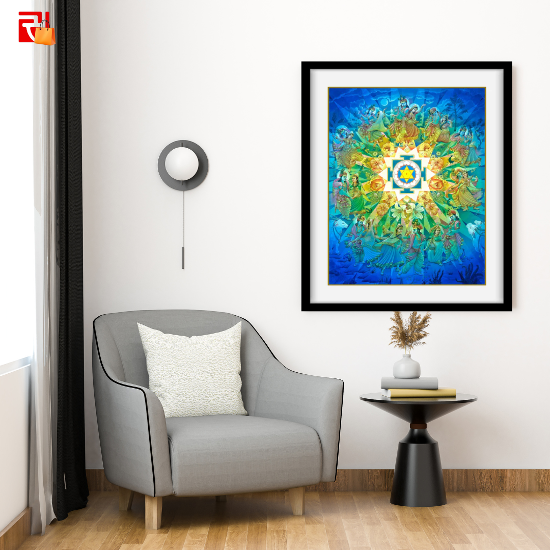 Krishna Yantra - High Quality Print of Artwork by Pieter Weltevrede - Home Decor - Sagar World