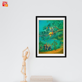 Krishna and Gopikas - High Quality Print of Artwork by Pieter Weltevrede - Sagar World