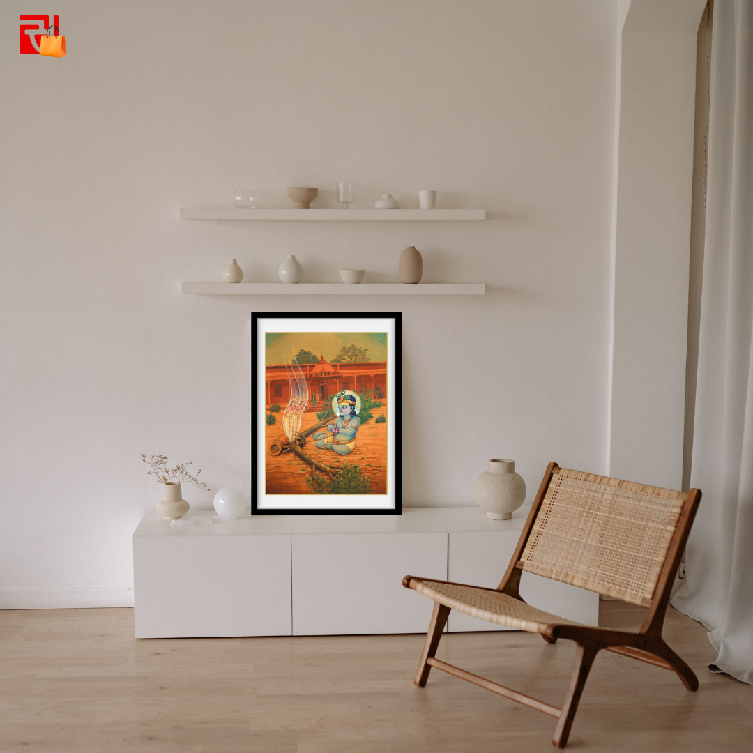 Krishna freeing Yakshas from tree - High Quality Print of Artwork by Pieter Weltevrede - Sagar World