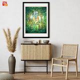 Krishna playing flute – High Quality Print of Artwork by Pieter Weltevrede - Sagar World