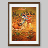 Krishna and Cow Demon – High Quality Print of Artwork by Pieter Weltevrede