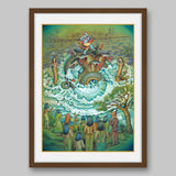 Krishna with Kaliya Naag – High Quality Print of Artwork by Pieter Weltevrede - Sagar World