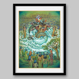 Krishna with Kaliya Naag – High Quality Print of Artwork by Pieter Weltevrede - Sagar World
