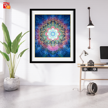 Mahamrityunjaya Yantra - High Quality Print of Artwork by Pieter Weltevrede - Home Decor - Sagar World