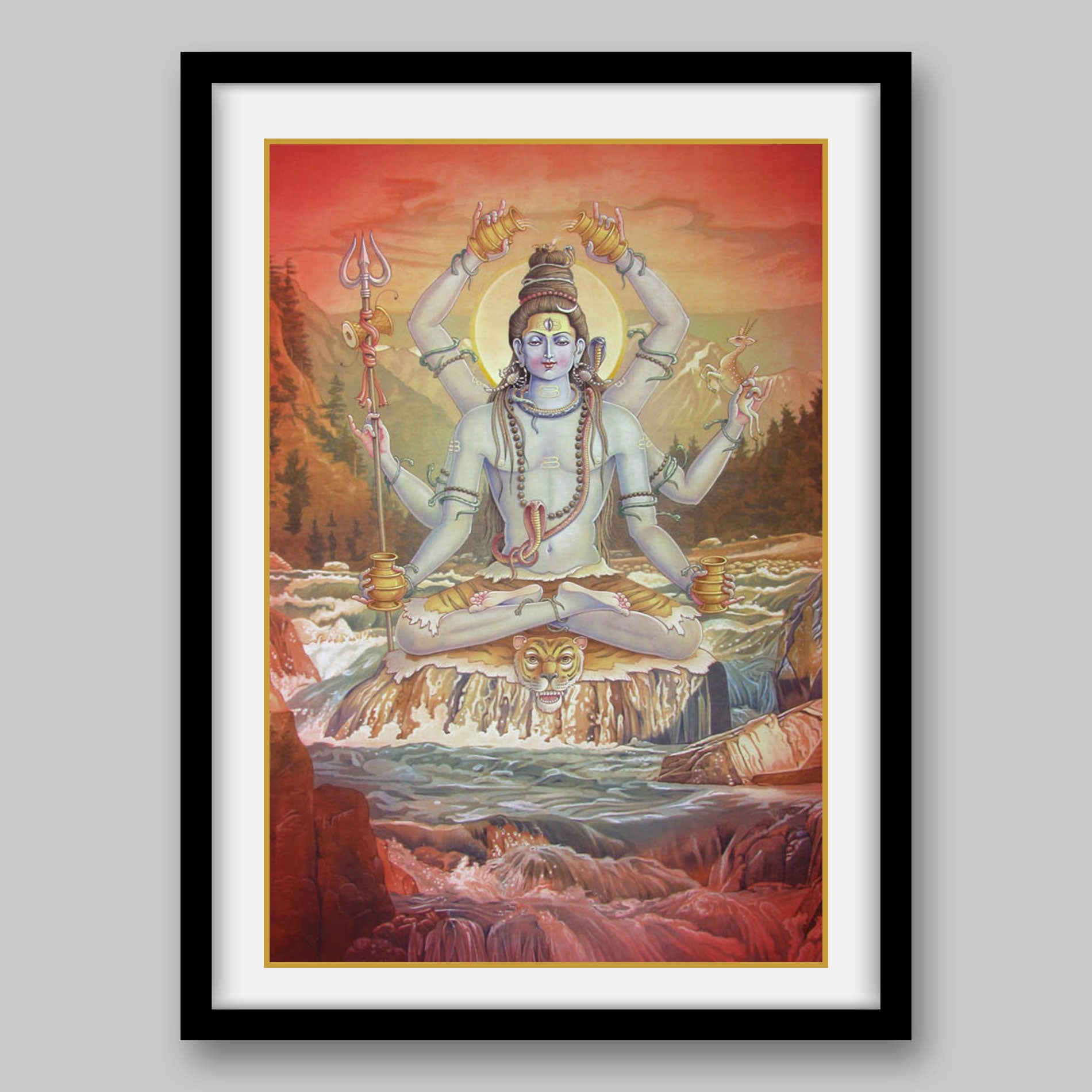Mahamrityunjaya Shiva – High Quality Print of Artwork by Pieter Weltevrede - Sagar World
