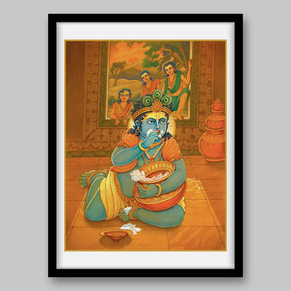 Makhanchor Krishna – High Quality Print of Artwork by Pieter Weltevrede - Sagar World