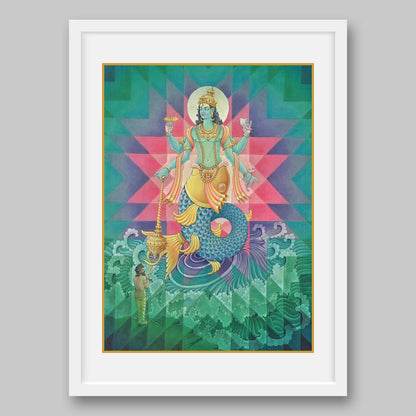 Matsya Avatar – High Quality Print of Artwork by Pieter Weltevrede - Sagar World
