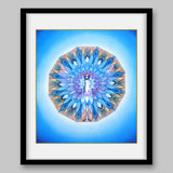 Moon and Kaamdhenu Yantra - High Quality Print of Artwork by Pieter Weltevrede - Home Decor - Sagar World