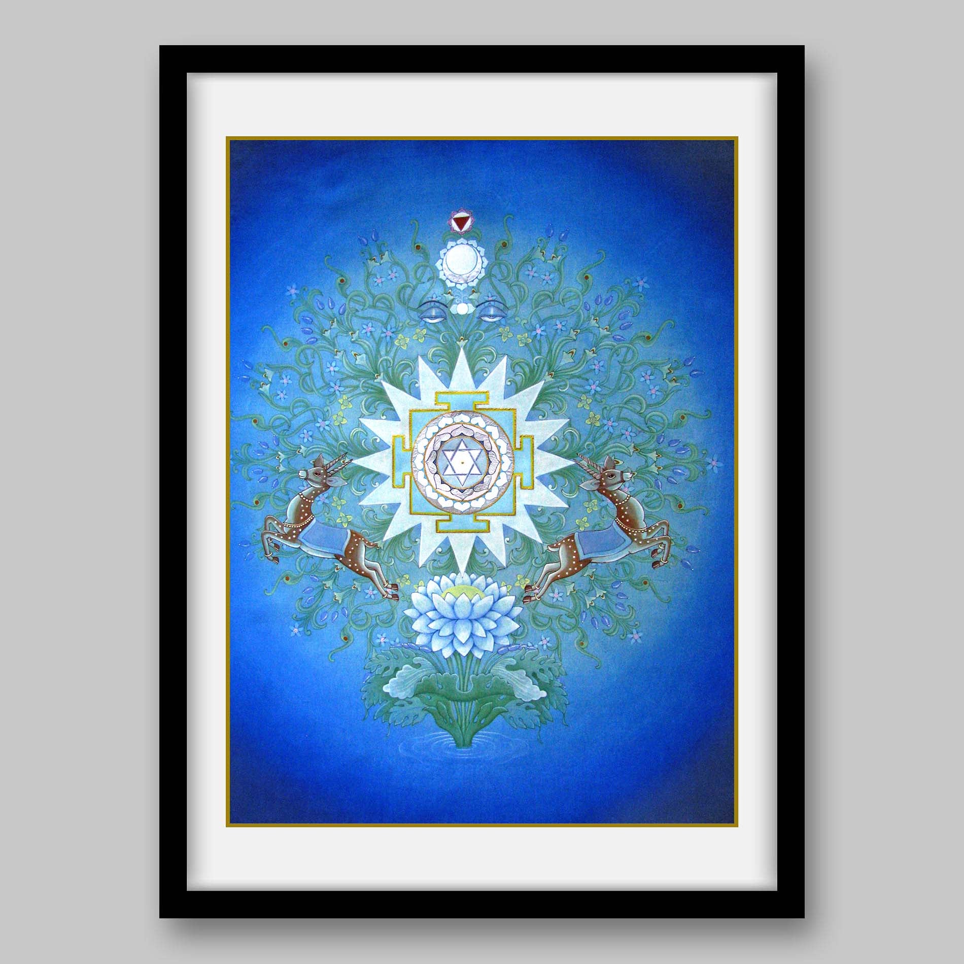 Moon Yantra - High Quality Print of Artwork by Pieter Weltevrede - Home Decor - Sagar World