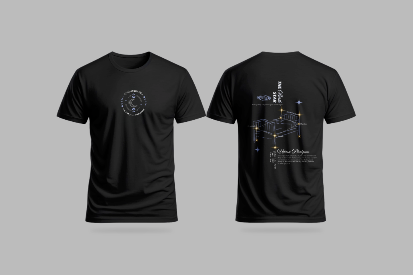 Uttara phalguni  Nakshatra T-Shirt – Vedic Astrology Inspired Unisex Cotton Tee | Spiritual Minimalist Wear