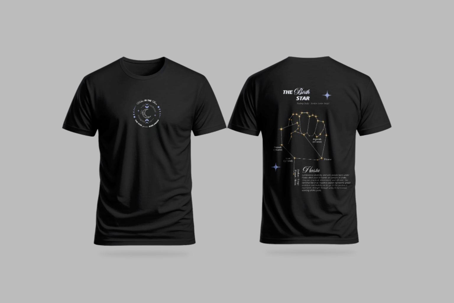 Hasta Nakshatra T-Shirt – Vedic Astrology Inspired Unisex Cotton Tee | Spiritual Minimalist Wear