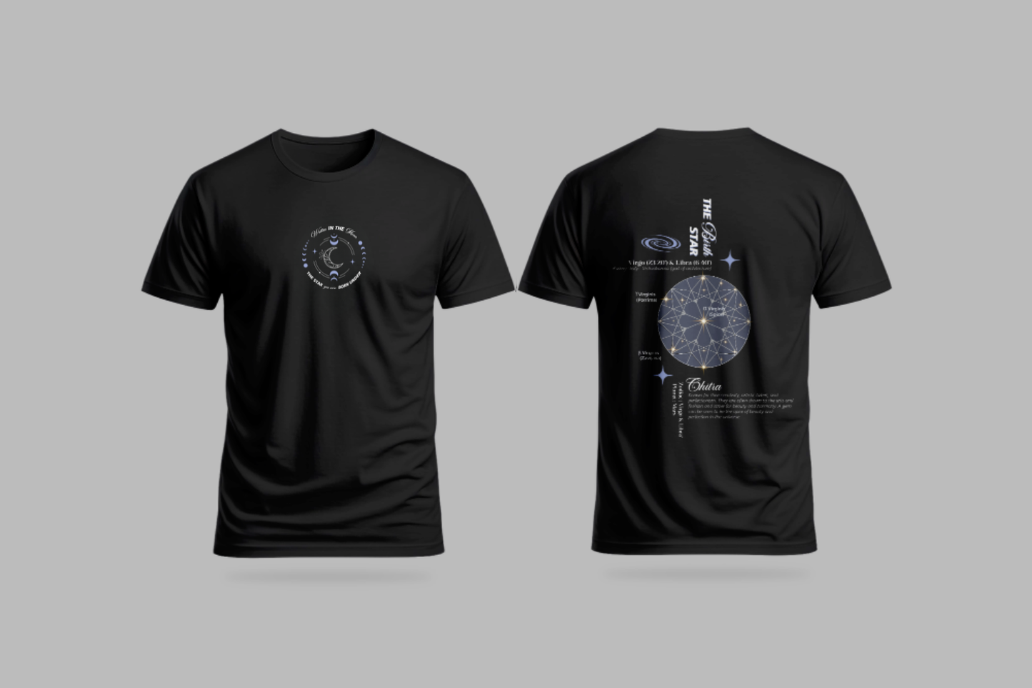 Chitra Nakshatra T-Shirt – Vedic Astrology Inspired Unisex Cotton Tee | Spiritual Minimalist Wear