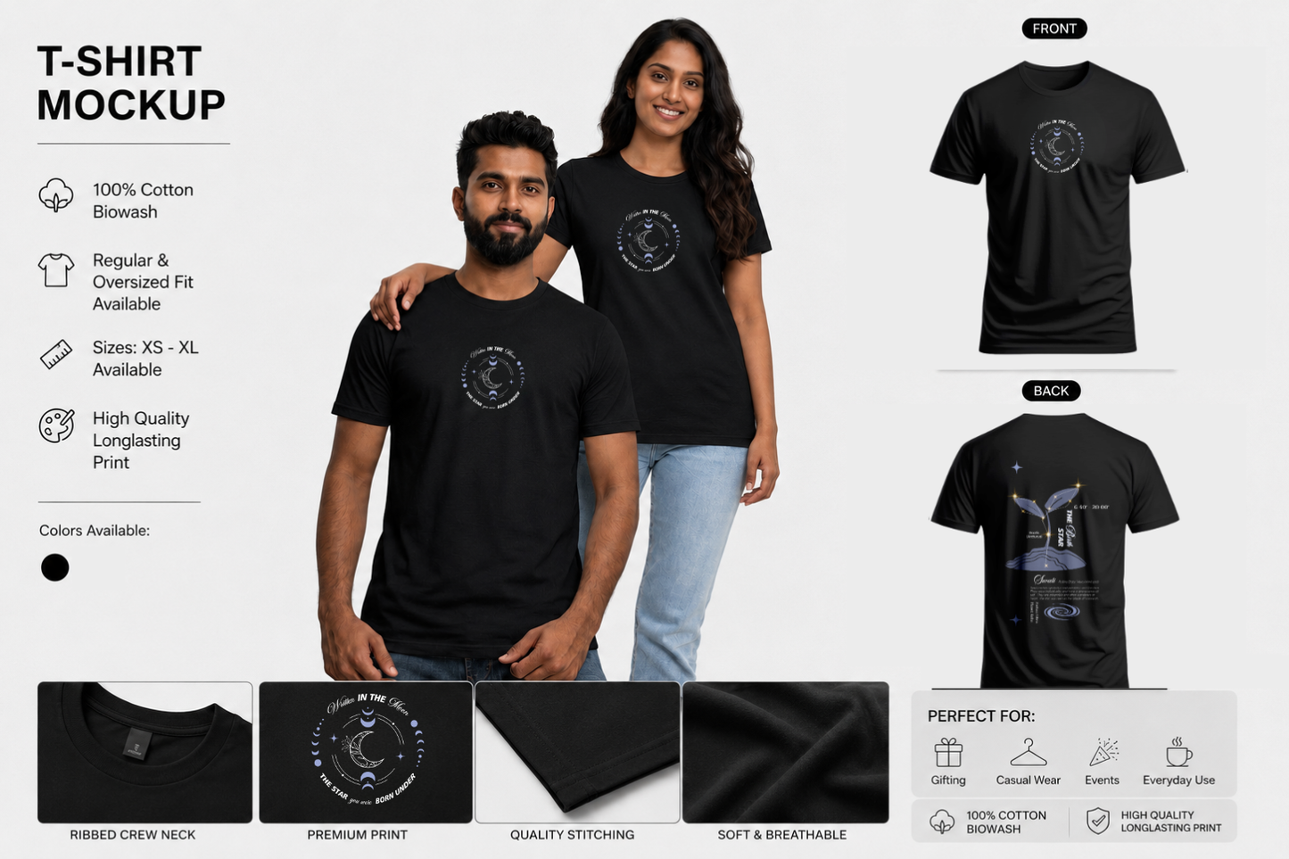 Swati Nakshatra T-Shirt – Vedic Astrology Inspired Unisex Cotton Tee | Spiritual Minimalist Wear