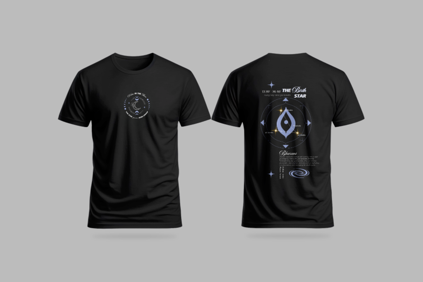 Bharani  Nakshatra T-Shirt – Vedic Astrology Inspired Unisex Cotton Tee | Spiritual Minimalist Wear