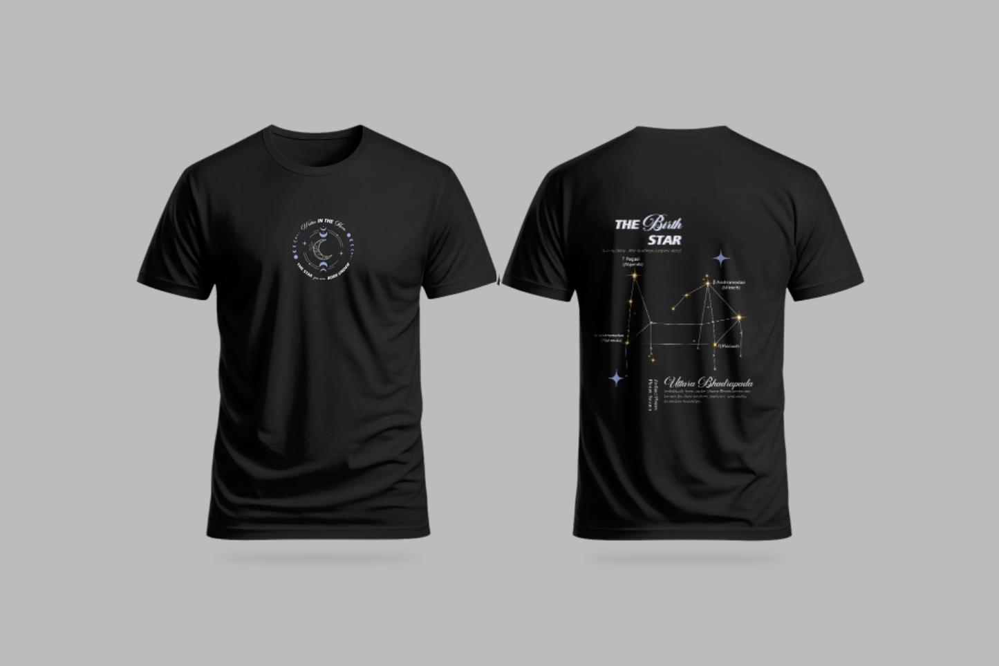 Uttara bhadrapada Nakshatra T-Shirt – Vedic Astrology Inspired Unisex Cotton Tee | Spiritual Minimalist Wear