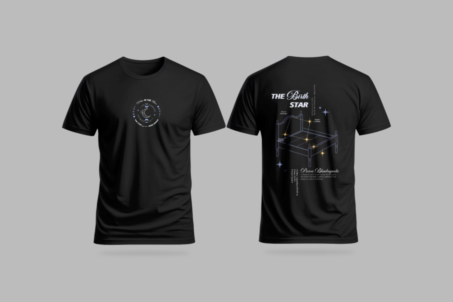Purva bhadrapada Nakshatra T-Shirt – Vedic Astrology Inspired Unisex Cotton Tee | Spiritual Minimalist Wear