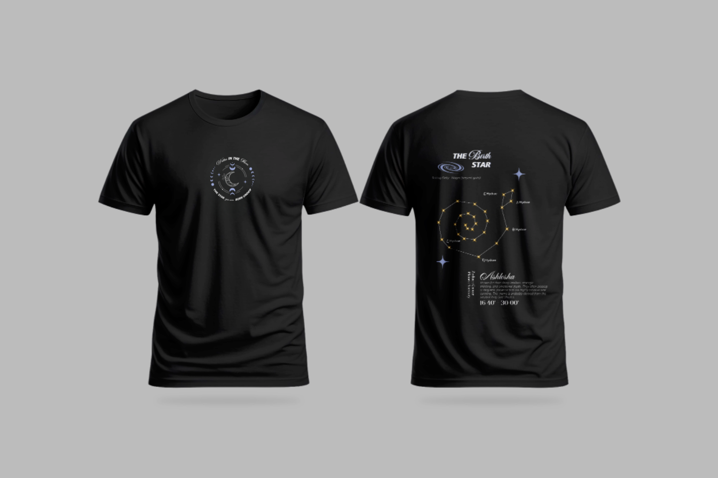 Ashlesha Nakshatra T-Shirt – Vedic Astrology Inspired Unisex Cotton Tee | Spiritual Minimalist Wear