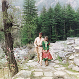 Mala Sinha and Rajendra Kumar in a typical Pahadi dress Portrait - still from the movie, “GEET” Personal Bollywood Photography of renowned cinematographer,  Shri Prem Sagar. - Sagar World