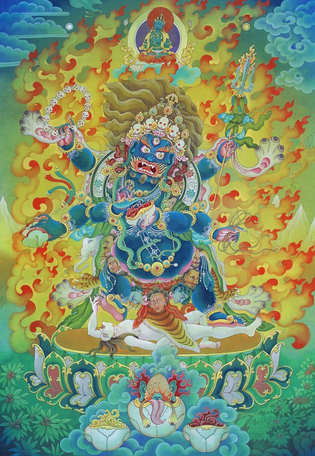Mahakala – the Protector of Dharma- High Quality Print of Artwork by Pieter Weltevrede - Sagar World