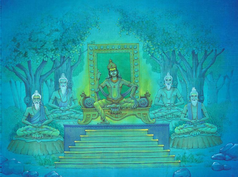 Several generations of King Sagar observing penance – High Quality Print of Artwork by Pieter Weltevrede - Sagar World
