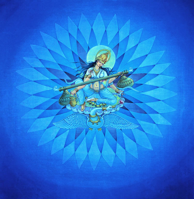 Saraswati - High Quality Print of Artwork by Pieter Weltevrede - Sagar World
