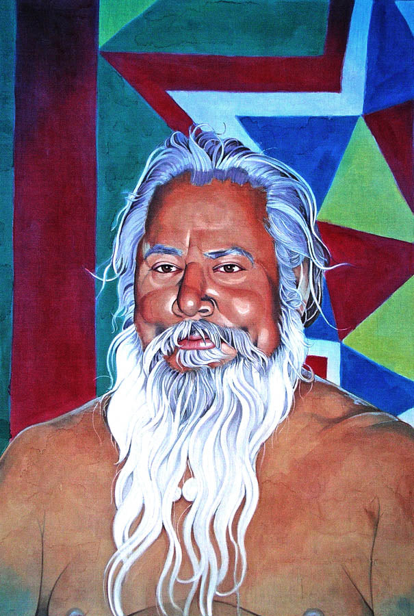 Old Sadhu with Beard- High Quality Print of Artwork by Pieter Weltevrede - Sagar World