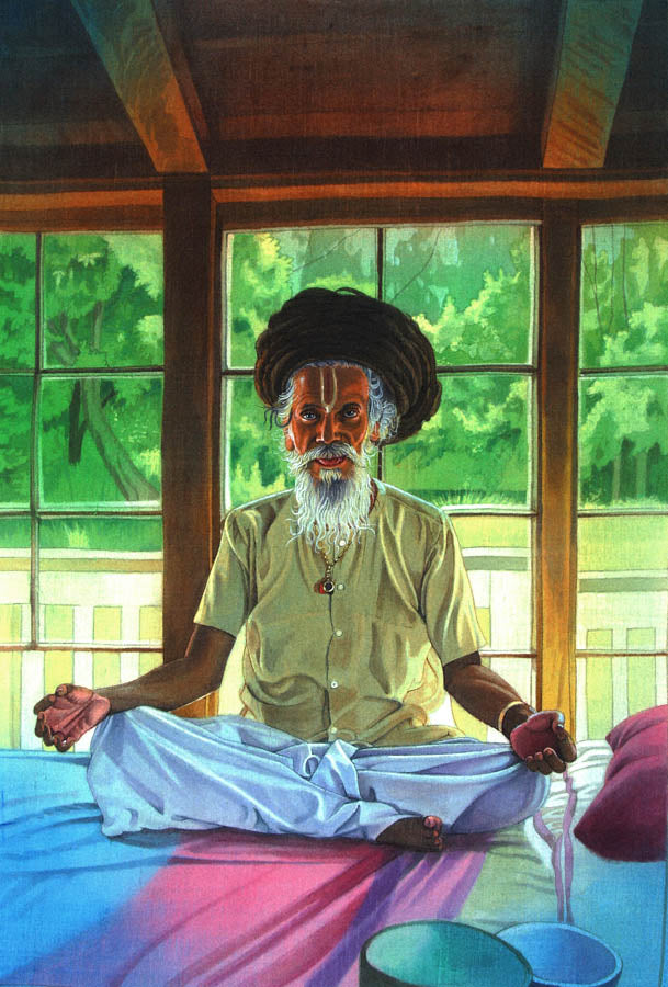 Sadhu Sitting in Lotus Pose - High Quality Print of Artwork by Pieter Weltevrede - Sagar World