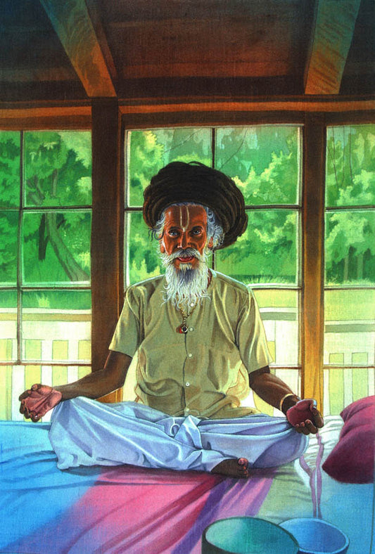 Sadhu Sitting in Lotus Pose - High Quality Print of Artwork by Pieter Weltevrede - Sagar World