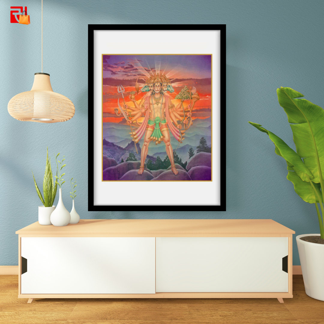 Panchamukhi Hanuman – High Quality Print of Artwork by Pieter Weltevrede - Sagar World