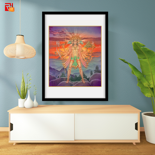 Panchamukhi Hanuman – High Quality Print of Artwork by Pieter Weltevrede - Sagar World