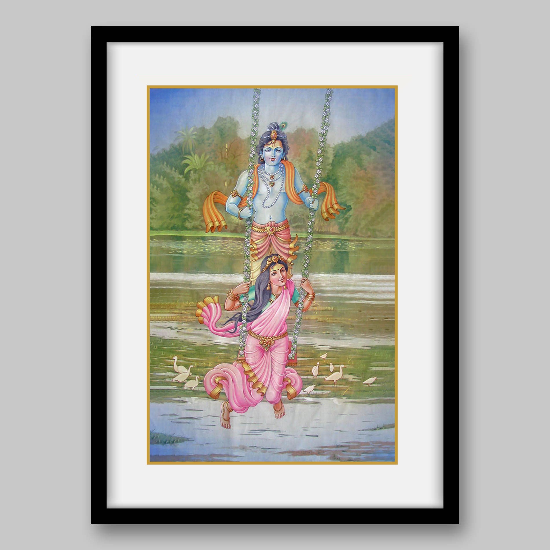 Radha Krishna - High Quality Print of Artwork by Pieter Weltevrede - Sagar World