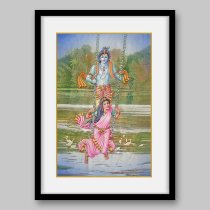 Radha Krishna - High Quality Print of Artwork by Pieter Weltevrede - Sagar World
