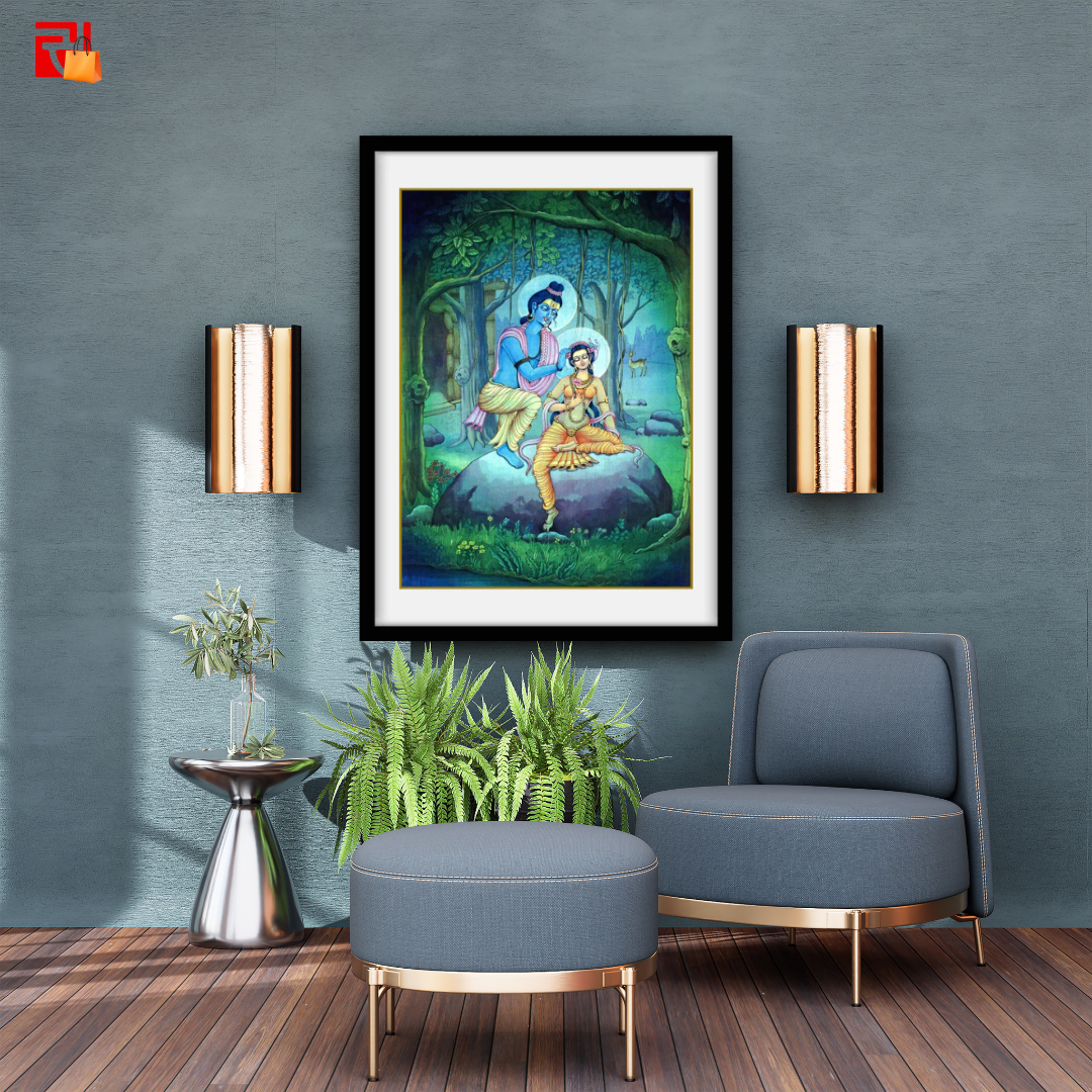 Ram and Sita - High Quality Print of Artwork by Pieter Weltevrede - Sagar World