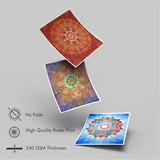 Tridevi Yantras combo Set – Maa Lakshmi, Maa Saraswati & Maa Durga High-Quality Art Prints by Pieter Weltevrede