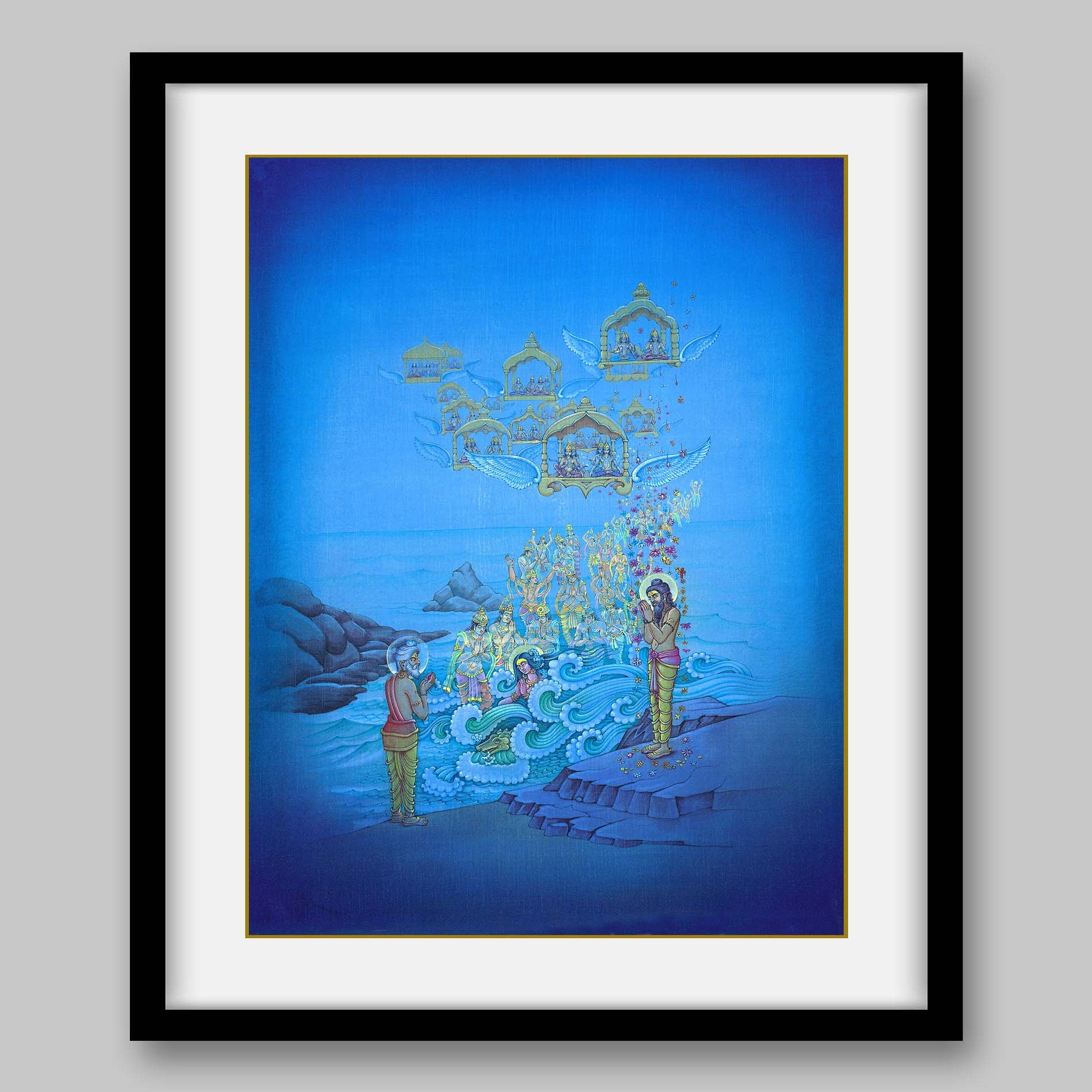 Sagar’s son attaining salvation at Ganga Sagar – High Quality Print of Artwork by Pieter Weltevrede - Sagar World