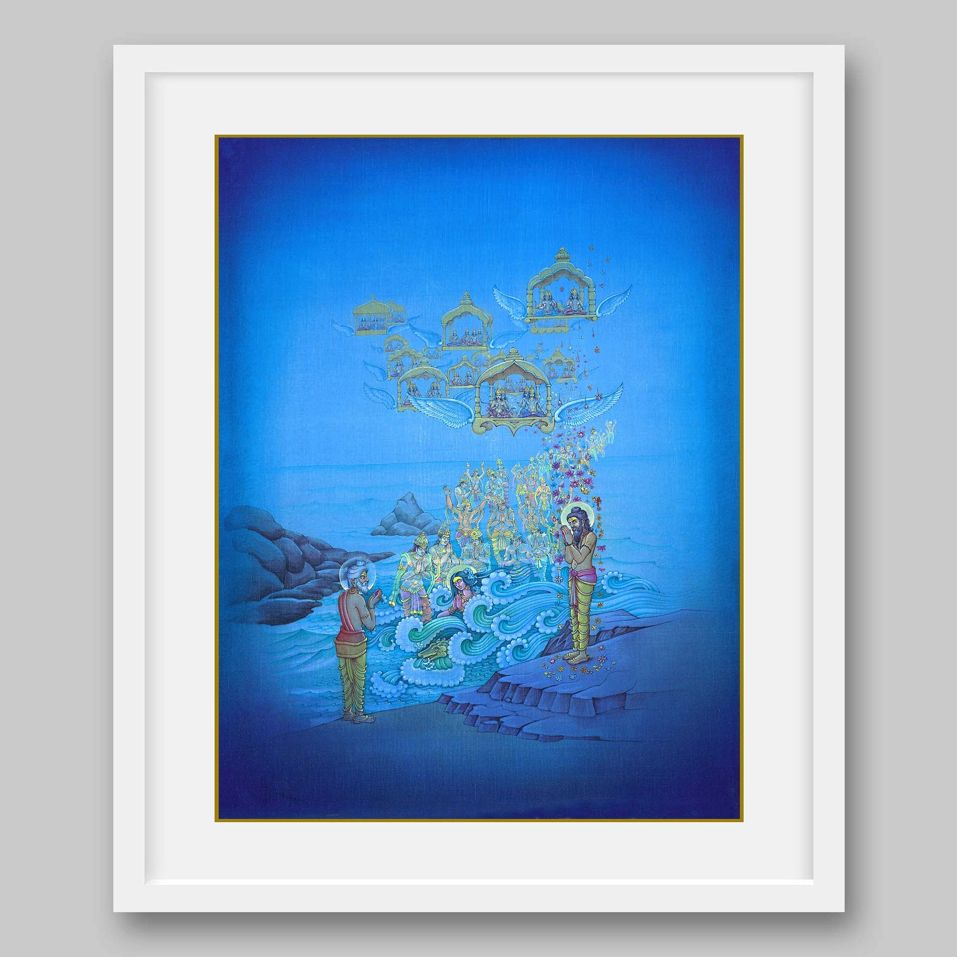 Sagar’s son attaining salvation at Ganga Sagar – High Quality Print of Artwork by Pieter Weltevrede - Sagar World