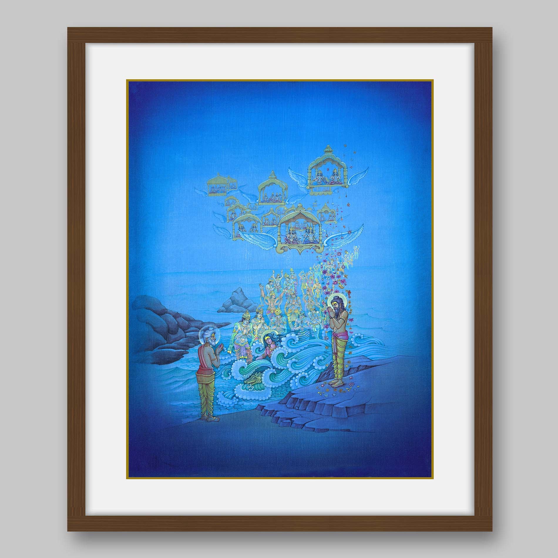 Sagar’s son attaining salvation at Ganga Sagar – High Quality Print of Artwork by Pieter Weltevrede - Sagar World