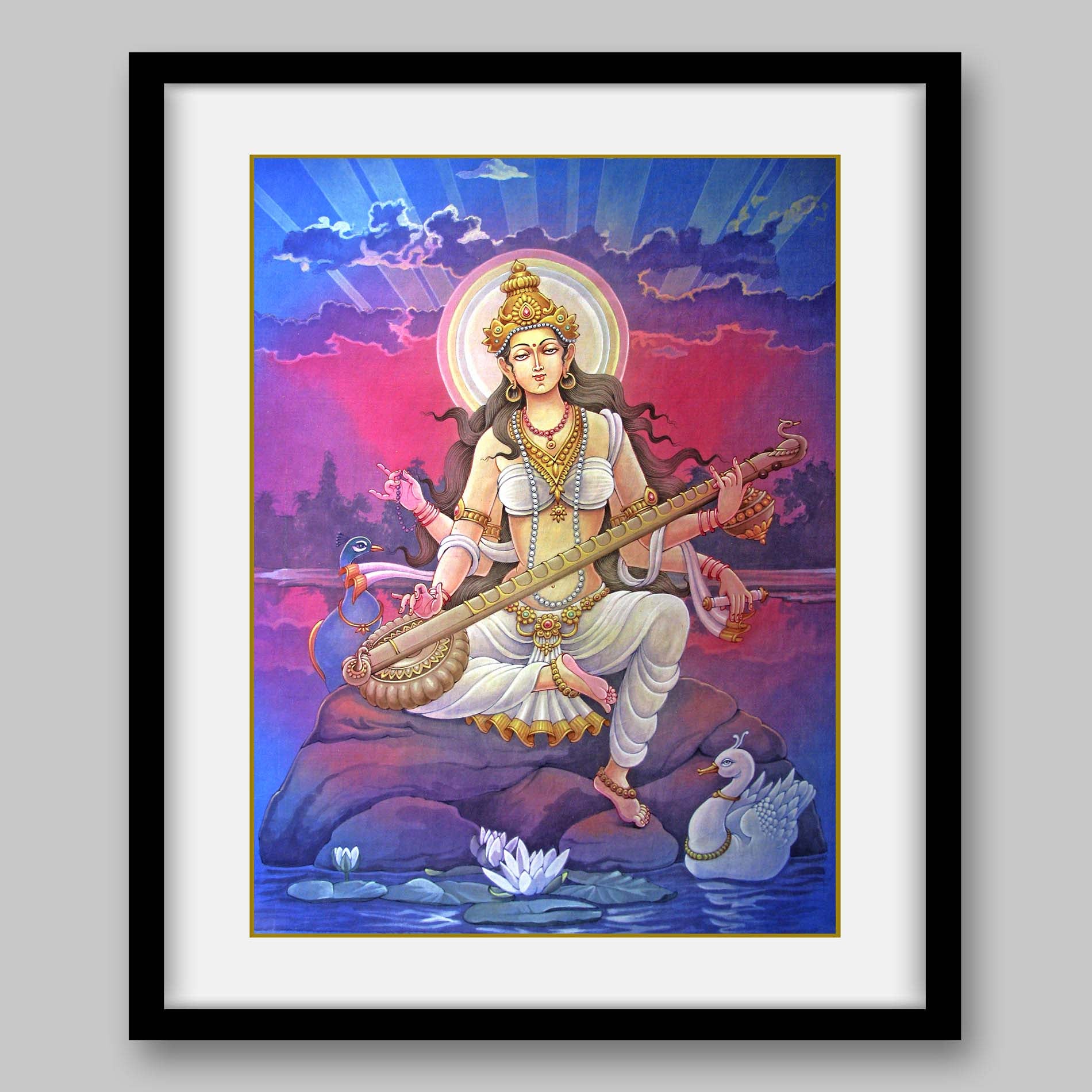 Saraswati – High Quality Print of Artwork by Pieter Weltevrede - Sagar World