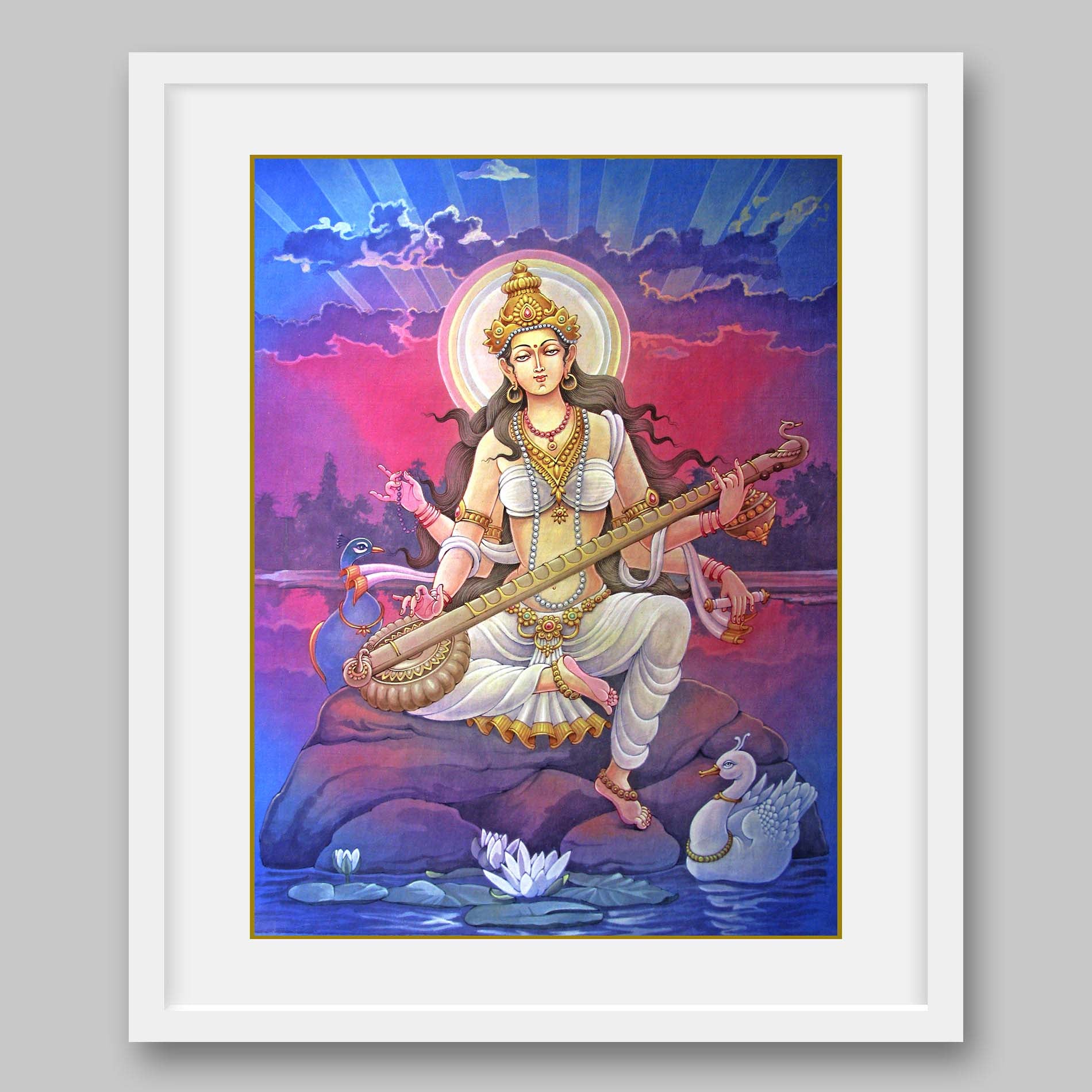 Saraswati – High Quality Print of Artwork by Pieter Weltevrede - Sagar World