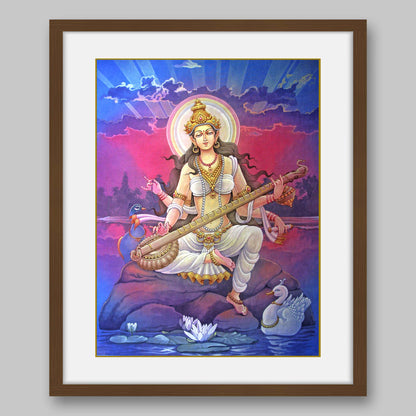 Saraswati – High Quality Print of Artwork by Pieter Weltevrede - Sagar World