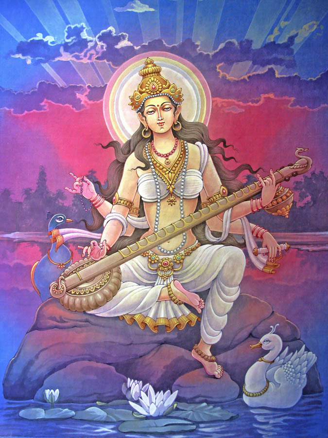 Saraswati – High Quality Print of Artwork by Pieter Weltevrede - Sagar World