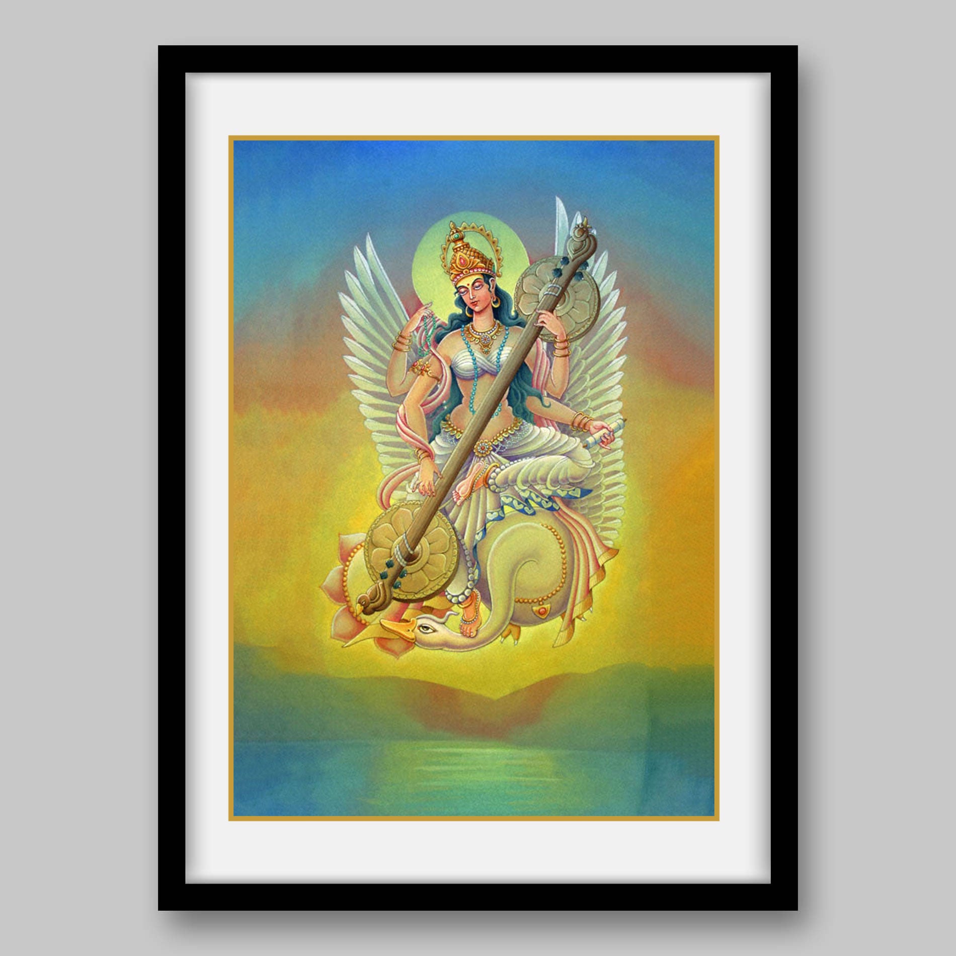 Saraswati - High Quality Print of Artwork by Pieter Weltevrede - Sagar World
