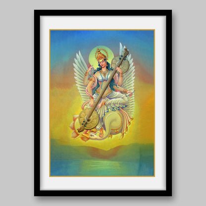 Saraswati - High Quality Print of Artwork by Pieter Weltevrede - Sagar World